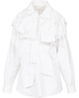 Maison Margiela Gathered Poplin Shirt - White
