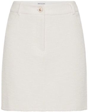 Rebecca Vallance Falda Jonie de bouclé con botones - Blanco