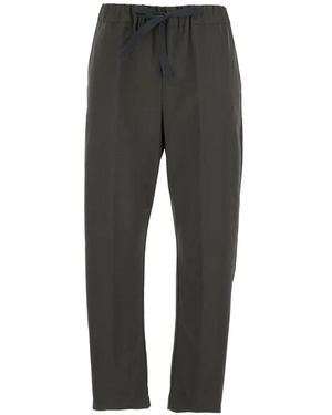 Semicouture Pantalon À Taille À Lien De Resserrage - Grey