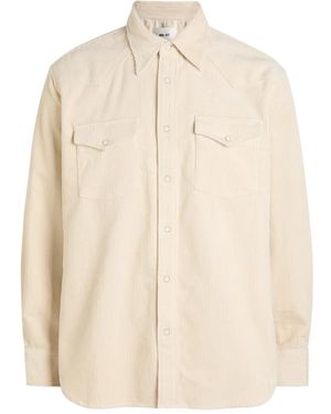 NN07 Ricky Corduroy-Effect Button Shirt - Natural