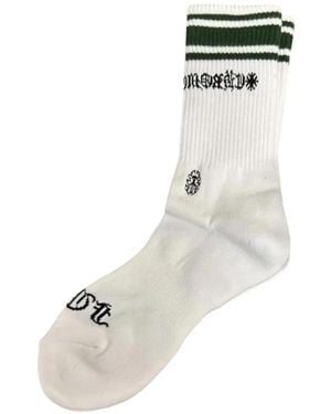Chrome Hearts Striped Sport Socks - White