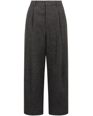 R13 Broek Van Linnen-Wolblend - Grijs