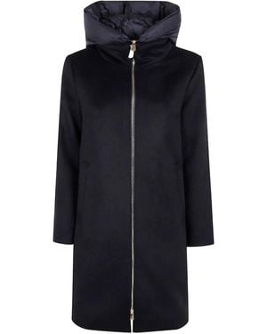 Seventy Hooded Zip Coat - Blue
