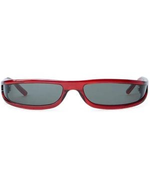 Rick Owens Fog Rectangle-Frame Sunglasses - White