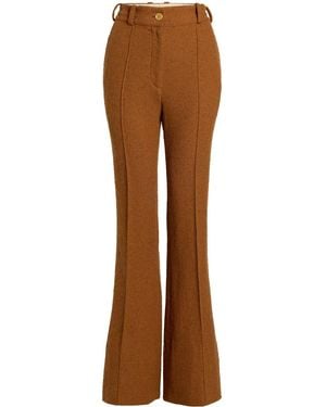 Patou Tweed Flared Pants - Brown