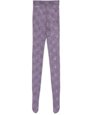 Alex Perry Legging Met Bloemenkant - Paars