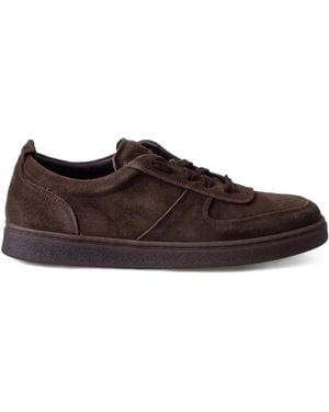 Calce Suede Paneled Low-Top Sneakers - Brown