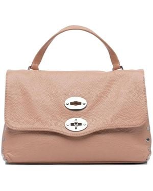 Zanellato Postina Daily Stud-Embellished Leather Tote Bag - Pink