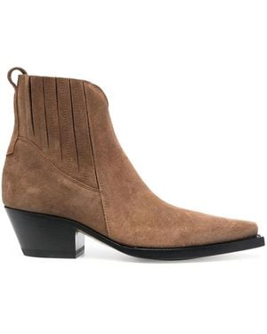 Buttero Cowboy Ankle Boots - Brown