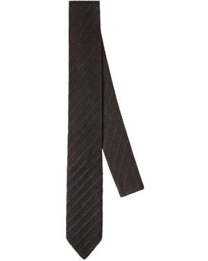 Brunello Cucinelli Textured Silk Tie - White