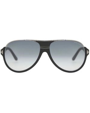 Tom Ford Dimitry Pilot-Frame Sunglasses - Grey