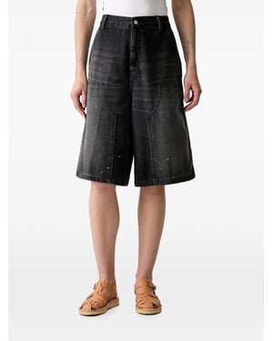 Carhartt Paint-Splatter Carpenter Shorts - Black