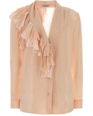 Alberta Ferretti Silk Blouse - Natural