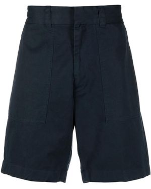 Vince Four-Pocket Tonal-Stitching Bermuda Shorts - Blue