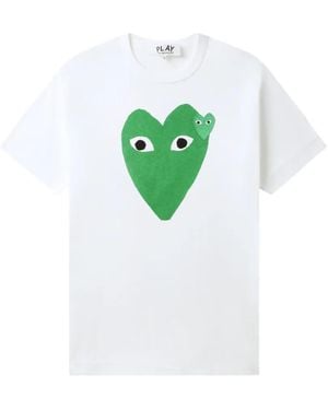 COMME DES GARÇONS PLAY Heart-Print T-Shirt - Green