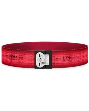 Fpm Milano M Butterfly Logo-Print Elastic Luggage Belt - Red