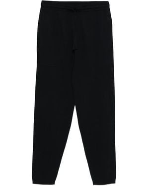 Emporio Armani Drawstring Straight-Leg Pants - Black