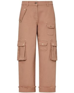 Liu Jo Worker Trousers With Pockets - Natural