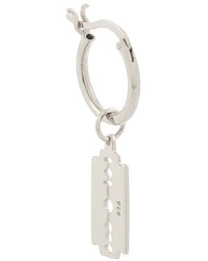 True Rocks Razor Hoop Earring - White