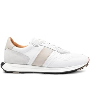 Magnanni Stripe Lace-Up Trainers - White