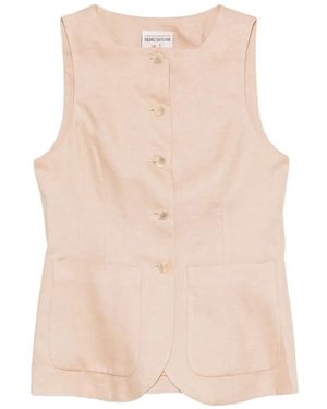 Semicouture Button-Up Waistcoat - Natural