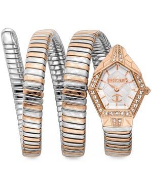 Just Cavalli Montre Mesmerizing Mm À Design De Serpent - Metallic