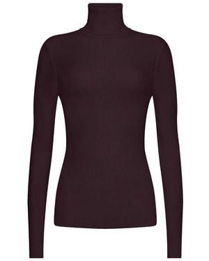 Wolford Gerippter Rollkragenpullover - Lila