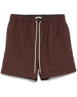 AURALEE Drawstring-Waist Short - Brown