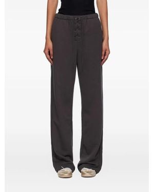 OPEN YY Lace-Up Drawstring Track Trousers - Black