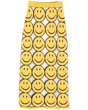 Moschino Smiley-face Straight Skirt - Yellow