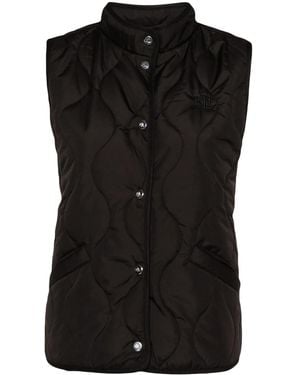 Ralph Lauren Mock-Neck Quilted Gilet - Black