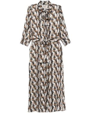 ALESSANDRO ENRIQUEZ Jurk Met Gestrikte Hals - Wit