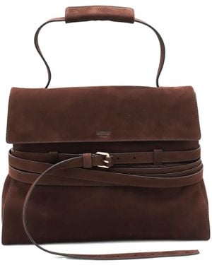 Moschino Medium Tie Me Suède Shopper - Bruin