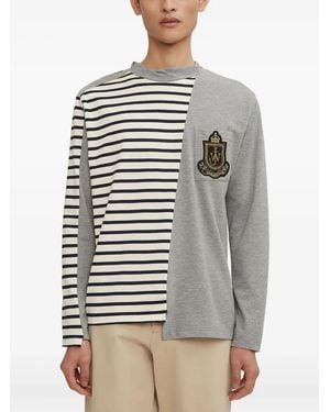 JW Anderson Gestreiftes Langarmshirt - Grau