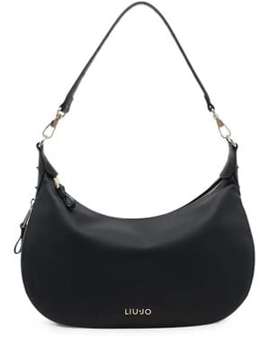 Liu Jo Logo-Plaque Shoulder Bag - Black
