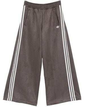 adidas Adilenium Season 6 Side-Stripe Faux-Seude Track Pants - Gray