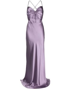 Michelle Mason Vestido De Fiesta Con Diseño Retorcido - Morado