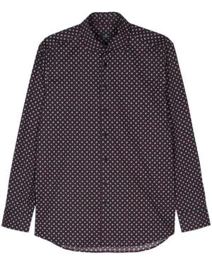 Etro Cotton Shirt With Paisley Print - Blue