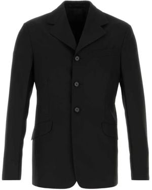 Jil Sander Wool Poplin Tailored Jacket - Black