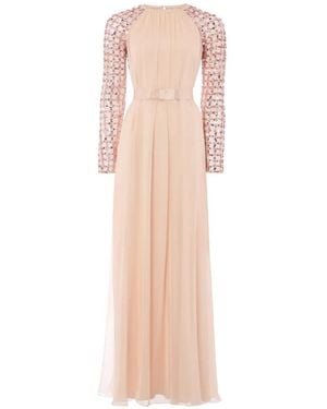Temperley London Angelli Lattice Sequin-Embellished Maxi Dress - Pink