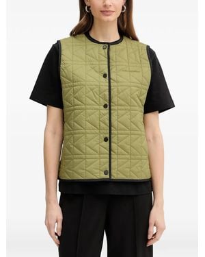 KARL LAGERFELD Quilted Gilet - Green