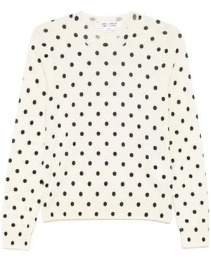 Comme des Garçons Polka-Dot Jumper - White