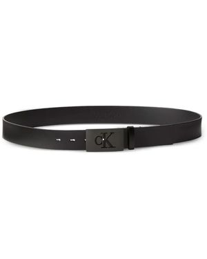 Calvin Klein Logo-Buckle Belt - White