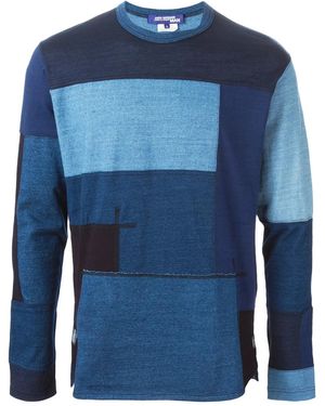 Junya Watanabe Pullover Im Patchwork-Stil - Blau