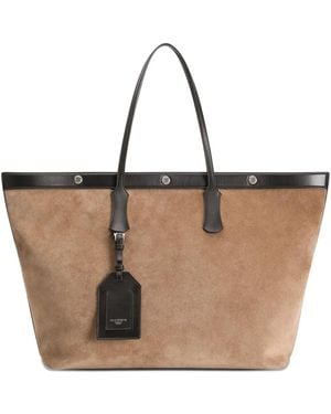 Dolce & Gabbana Atene Suede Tote Bag - Brown