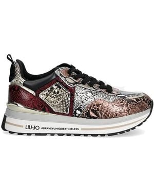 Liu Jo Snake-Effect Trainers - White