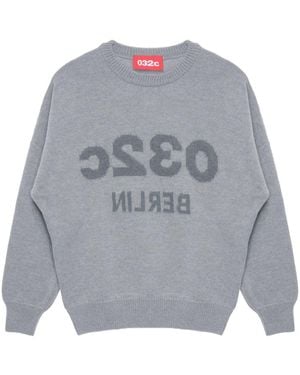 032c Selfie Drop-Shoulder Jumper - Grey