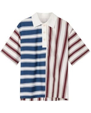 Lee Mathews Striped Polo Top - ブルー