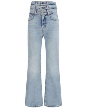 Fiorucci Triple-Waistband Flared Jeans - Blue