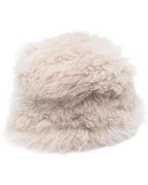 Simonetta Ravizza Sheepskin Fluffy Hat - Natural